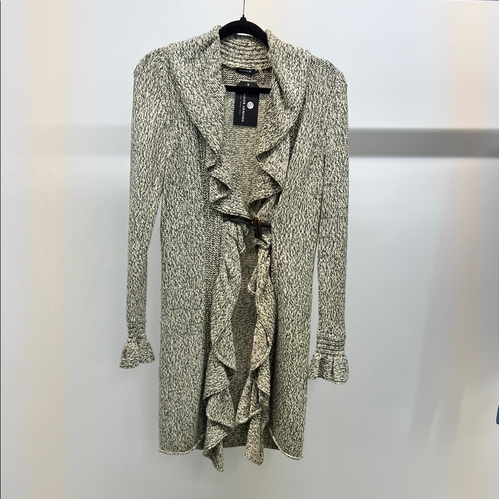 Magaschoni Ruffle Knit Cardigan